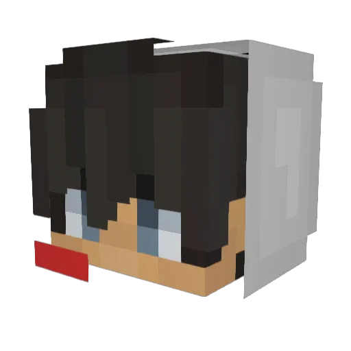 Norgret Minecraft avatar head, 3D render