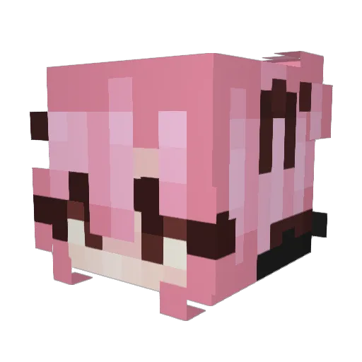 NoriChuu Minecraft avatar head, 3D render