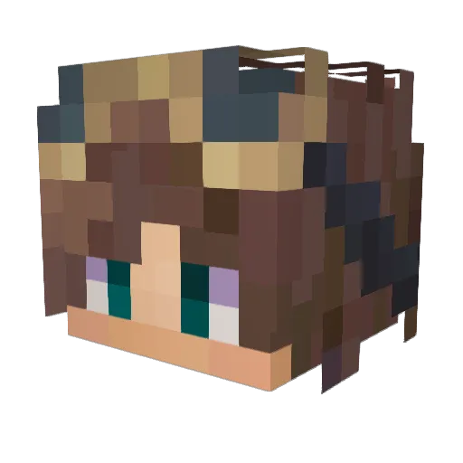 NoriLorn Minecraft avatar head, 3D render