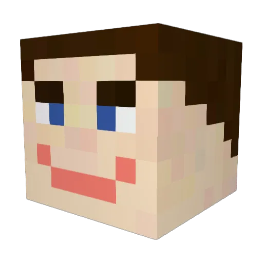 Noriac Minecraft avatar head, 3D render