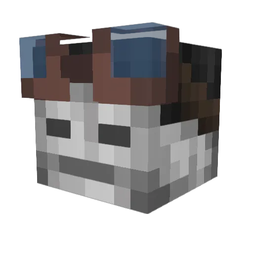 Noriaxide Minecraft avatar head, 3D render