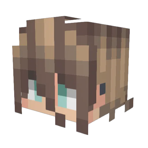 Noriiii Minecraft avatar head, 3D render