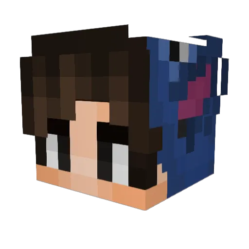 Norikokonut Minecraft avatar head, 3D render