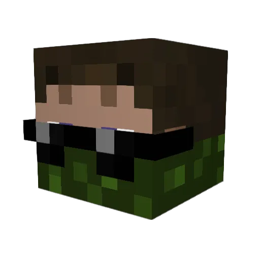 Norishou Minecraft avatar head, 3D render