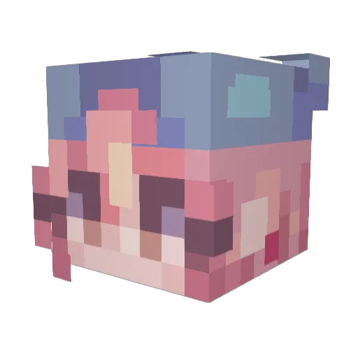 Noristar17 Minecraft avatar head, 3D render