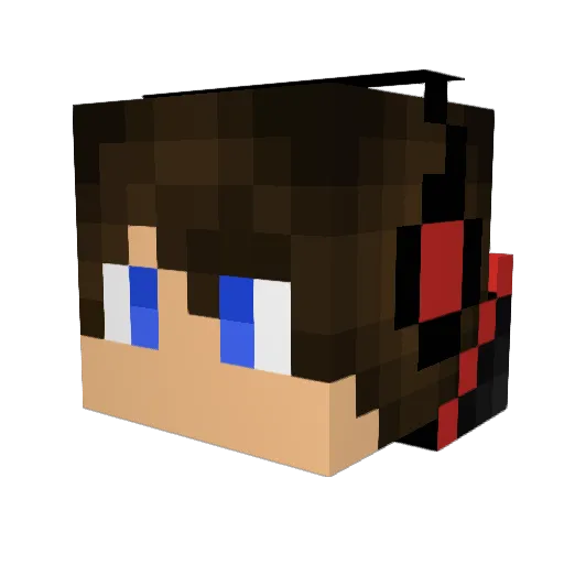 Norito_Menteval Minecraft avatar head, 3D render