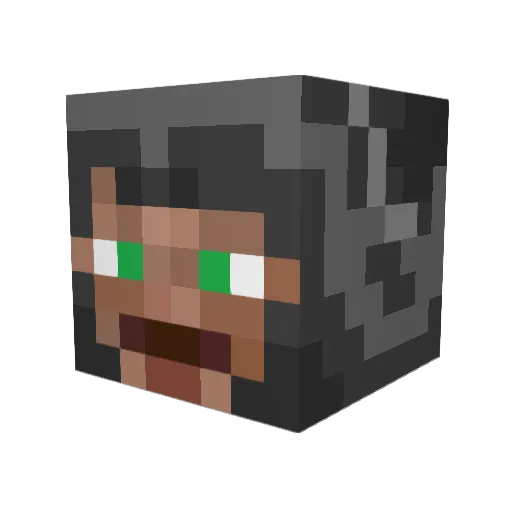 Norjmund Minecraft avatar head, 3D render