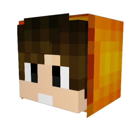 Norlelia Minecraft avatar head, 3D render