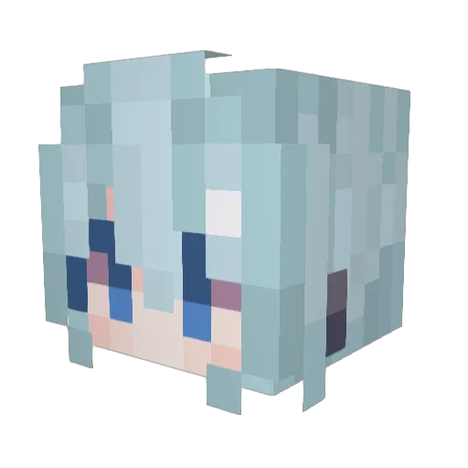 Normal1521 Minecraft avatar head, 3D render