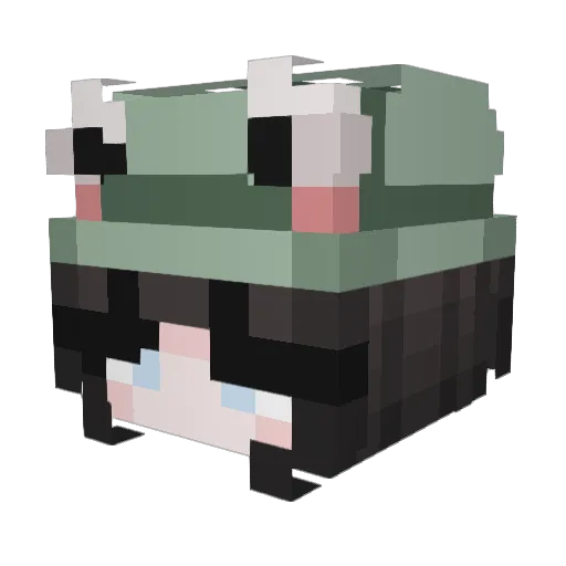 NormalClock Minecraft avatar head, 3D render