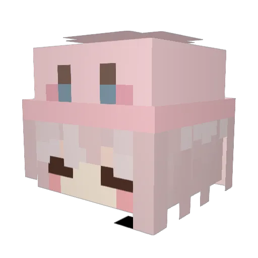 NormalNali_ Minecraft avatar head, 3D render