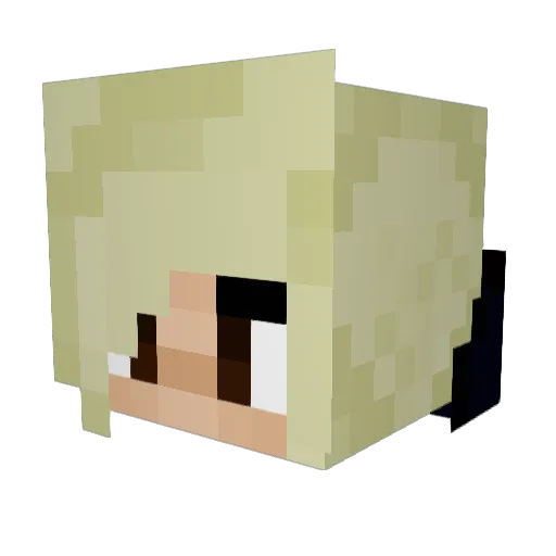 Normal_Girlll Minecraft avatar head, 3D render