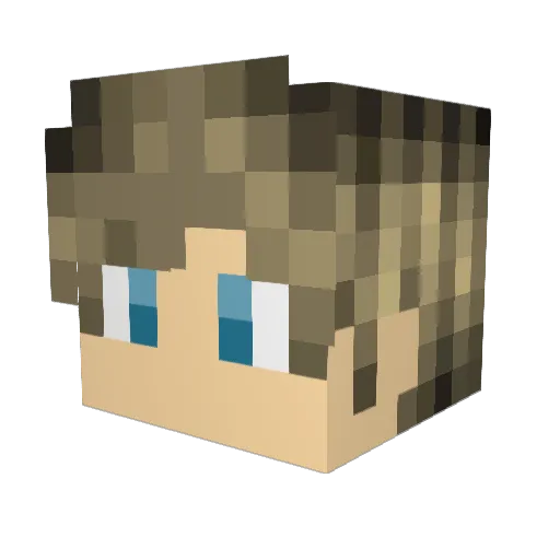 Normalgaming92 Minecraft avatar head, 3D render