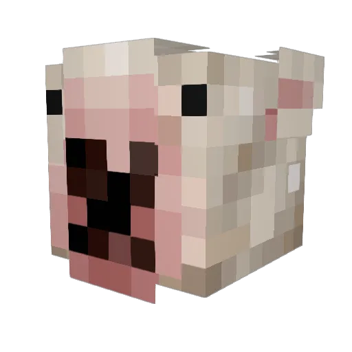 Normaliise Minecraft avatar head, 3D render