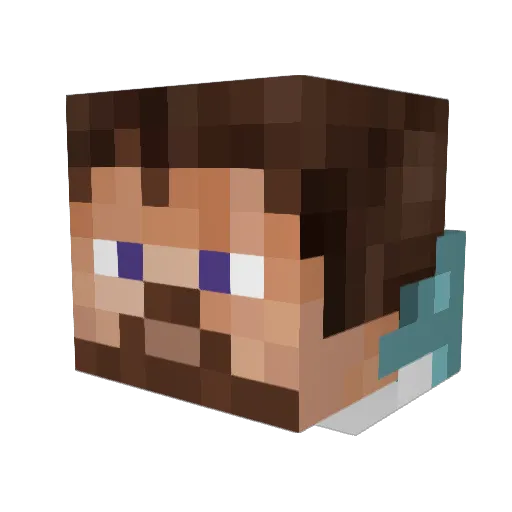 Norman214 Minecraft avatar head, 3D render