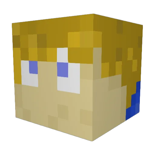 NormanThePug Minecraft avatar head, 3D render