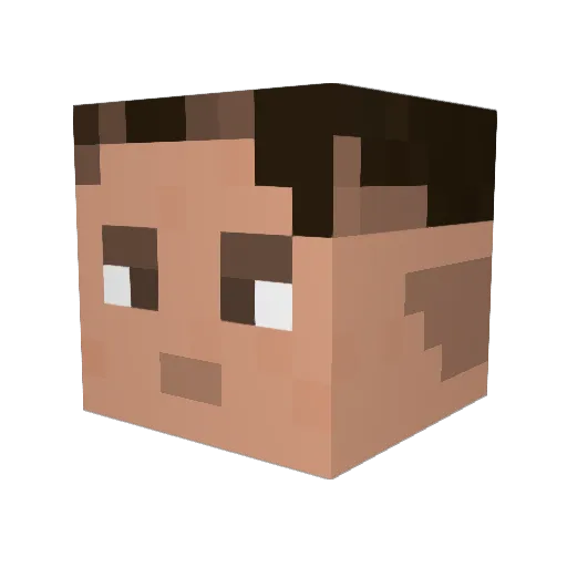 Normann78 Minecraft avatar head, 3D render