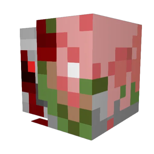 Normgon Minecraft avatar head, 3D render