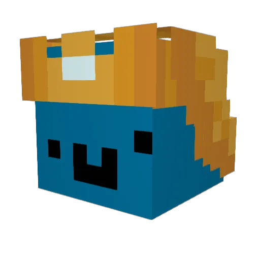 Normisop Minecraft avatar head, 3D render