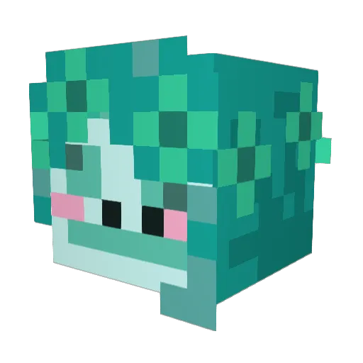 Normith Minecraft avatar head, 3D render