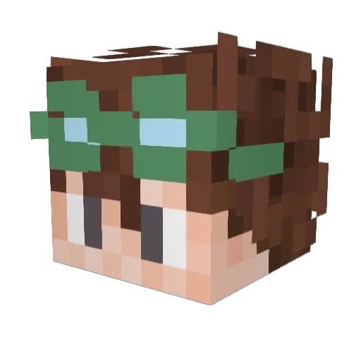 Normix_15 Minecraft avatar head, 3D render