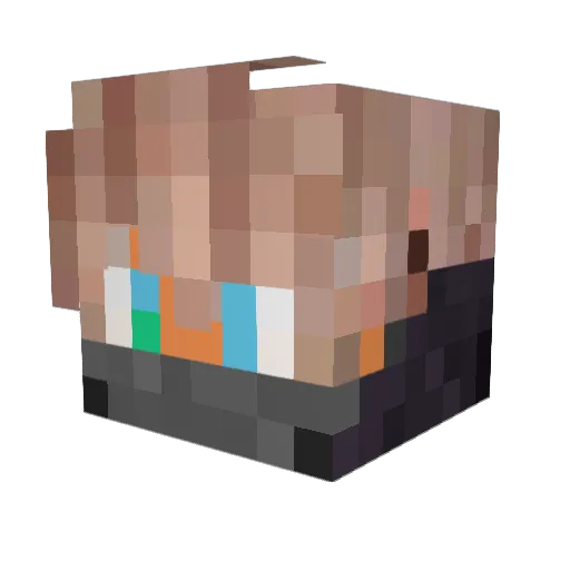 Normja Minecraft avatar head, 3D render