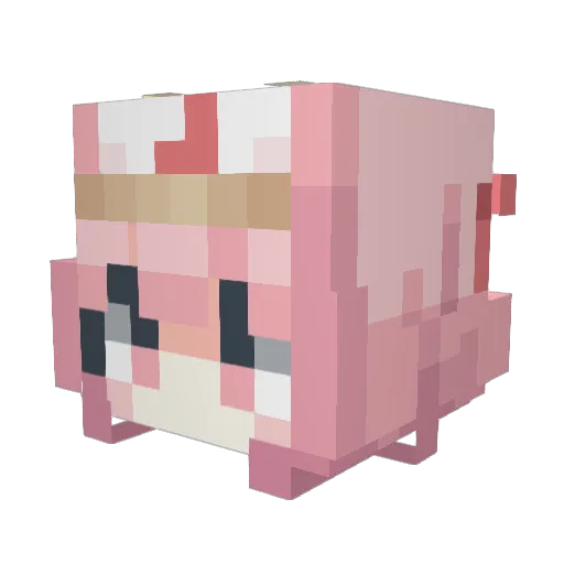 Normoct Minecraft avatar head, 3D render