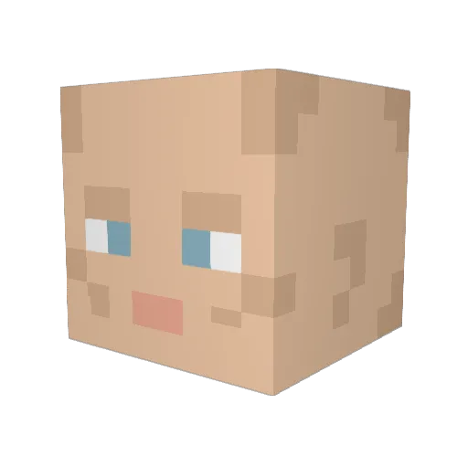 Nornen Minecraft avatar head, 3D render