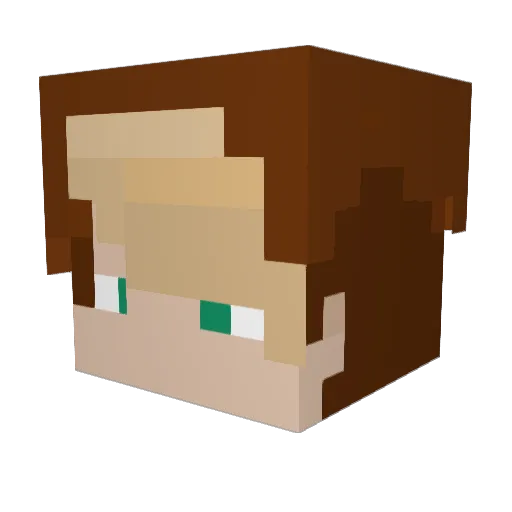 Norocc Minecraft avatar head, 3D render
