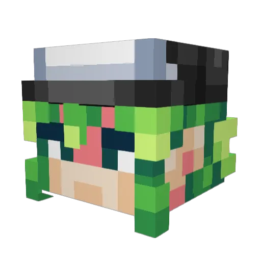 Noroineko Minecraft avatar head, 3D render