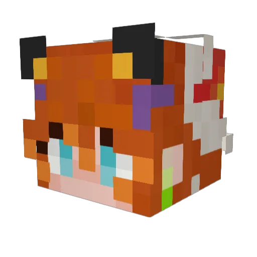 Noronooa Minecraft avatar head, 3D render
