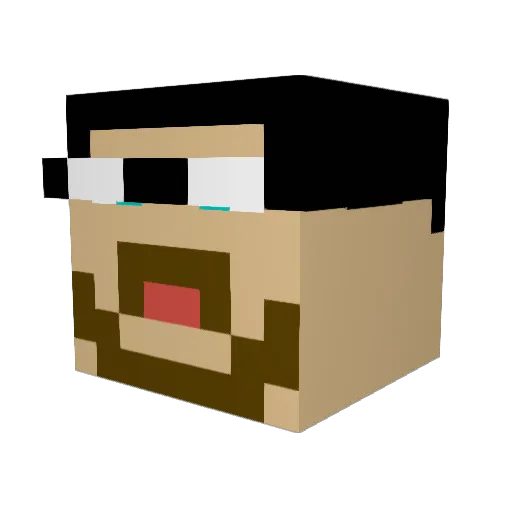 Norray666 Minecraft avatar head, 3D render