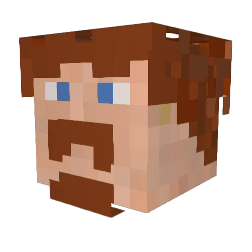 Norrlandsbuse Minecraft avatar head, 3D render