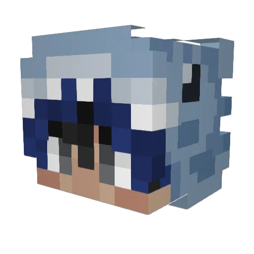 Norrmaan Minecraft avatar head, 3D render