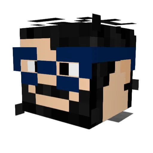 Nors3 Minecraft avatar head, 3D render