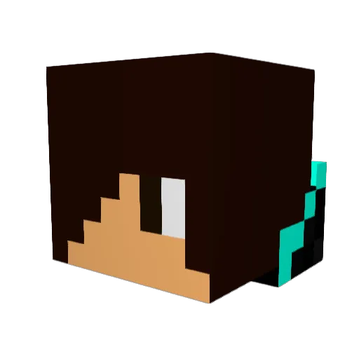 NorskLETSplay Minecraft avatar head, 3D render