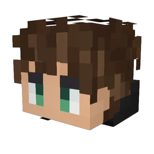 NorskNoobing Minecraft avatar head, 3D render