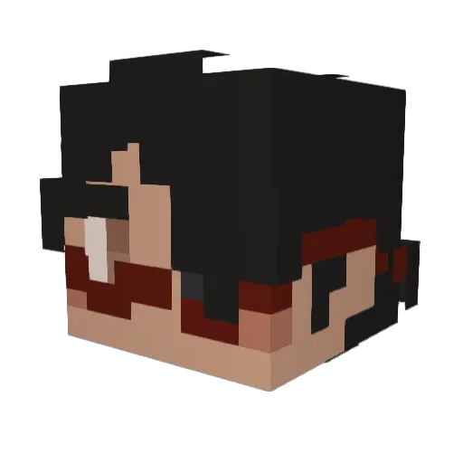 Nortama Minecraft avatar head, 3D render
