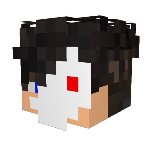 Nortax Minecraft avatar head, 3D render