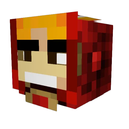 North3 Minecraft avatar head, 3D render