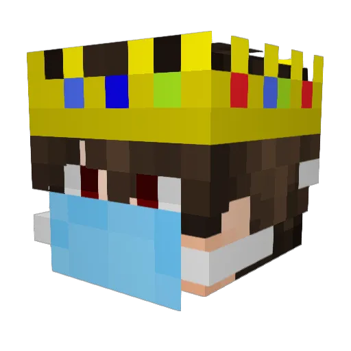 NorthPole000 Minecraft avatar head, 3D render
