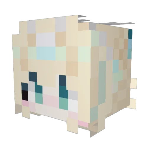 NorthWind_China Minecraft avatar head, 3D render