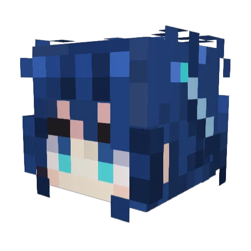 North_QAQ Minecraft avatar head, 3D render