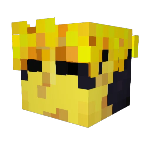 Northbound_ Minecraft avatar head, 3D render
