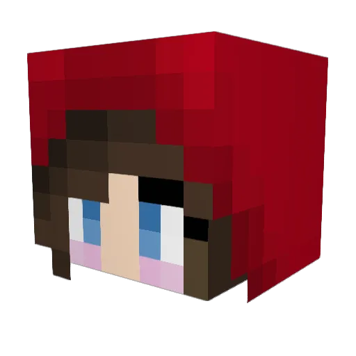 Northburg Minecraft avatar head, 3D render