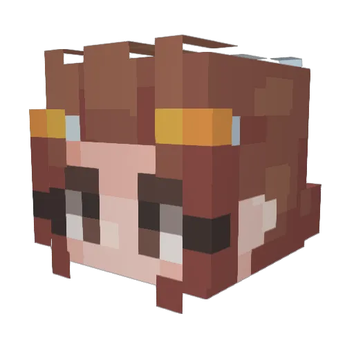 Northdotwav Minecraft avatar head, 3D render
