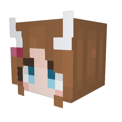 NorthernKiss Minecraft avatar head, 3D render