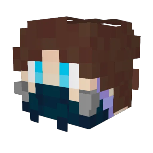 Northerror Minecraft avatar head, 3D render