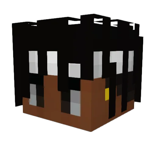 Nortiex Minecraft avatar head, 3D render
