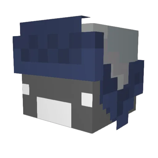 Nortion_ Minecraft avatar head, 3D render